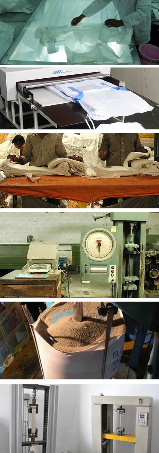 FIBC bulk bags and PP woven bags and small bags testing and quality control
